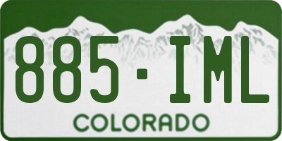 CO license plate 885IML