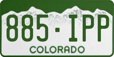 CO license plate 885IPP