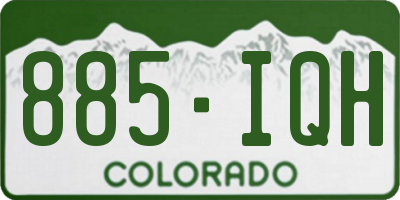 CO license plate 885IQH