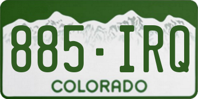CO license plate 885IRQ