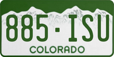 CO license plate 885ISU