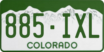 CO license plate 885IXL
