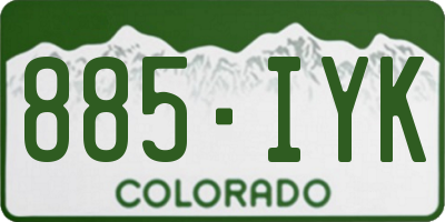 CO license plate 885IYK