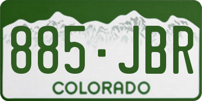 CO license plate 885JBR