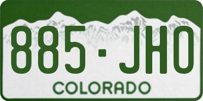 CO license plate 885JHO