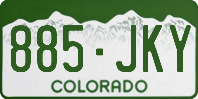 CO license plate 885JKY