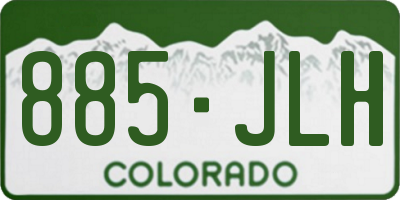CO license plate 885JLH