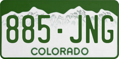 CO license plate 885JNG