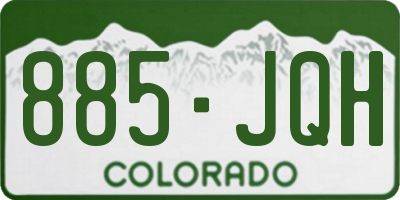 CO license plate 885JQH