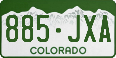 CO license plate 885JXA