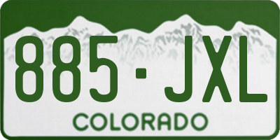 CO license plate 885JXL