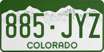 CO license plate 885JYZ