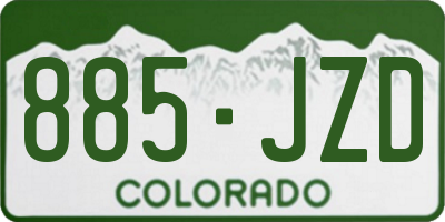CO license plate 885JZD