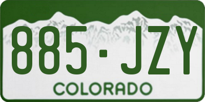 CO license plate 885JZY