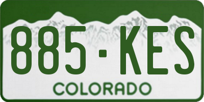 CO license plate 885KES