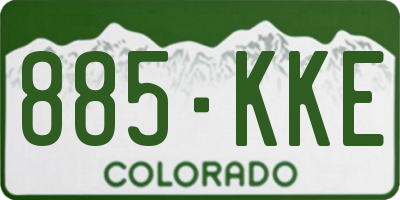 CO license plate 885KKE