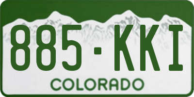 CO license plate 885KKI