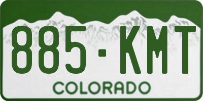 CO license plate 885KMT