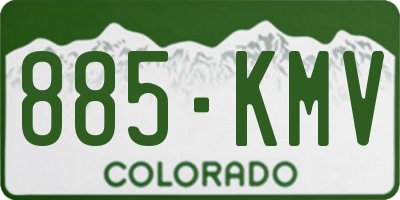 CO license plate 885KMV
