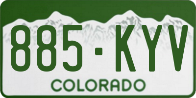 CO license plate 885KYV
