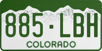 CO license plate 885LBH