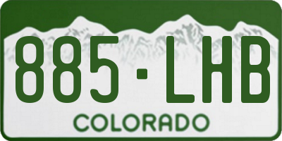 CO license plate 885LHB