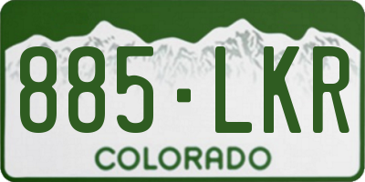 CO license plate 885LKR