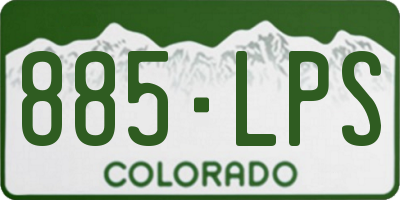CO license plate 885LPS