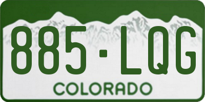 CO license plate 885LQG