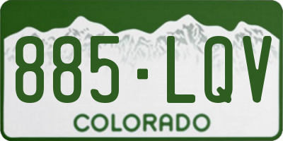 CO license plate 885LQV