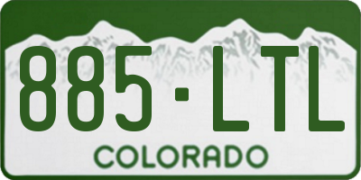 CO license plate 885LTL