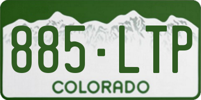 CO license plate 885LTP