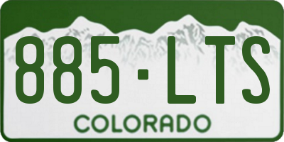 CO license plate 885LTS