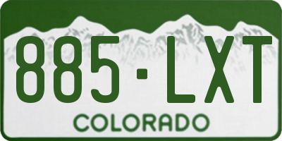 CO license plate 885LXT
