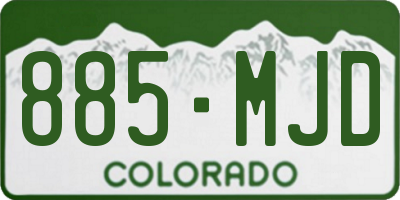 CO license plate 885MJD
