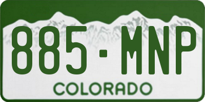 CO license plate 885MNP