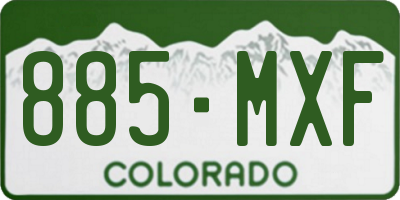 CO license plate 885MXF