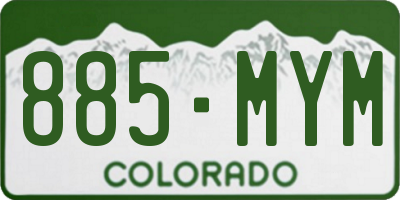 CO license plate 885MYM