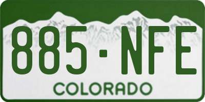 CO license plate 885NFE