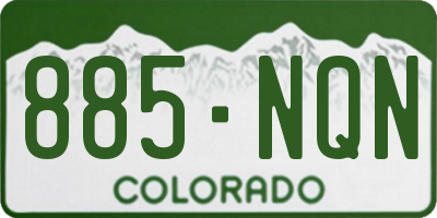CO license plate 885NQN