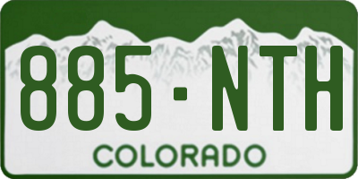 CO license plate 885NTH