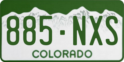 CO license plate 885NXS