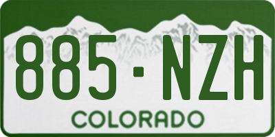 CO license plate 885NZH