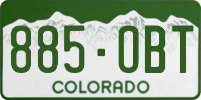 CO license plate 885OBT