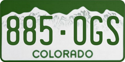 CO license plate 885OGS
