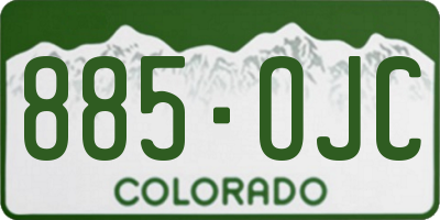 CO license plate 885OJC