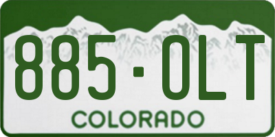 CO license plate 885OLT