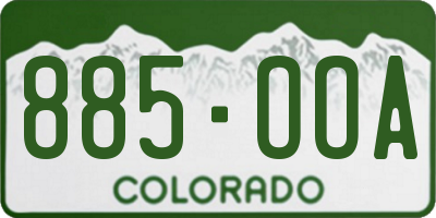 CO license plate 885OOA