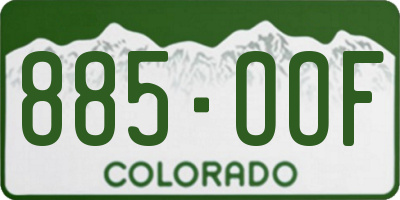 CO license plate 885OOF