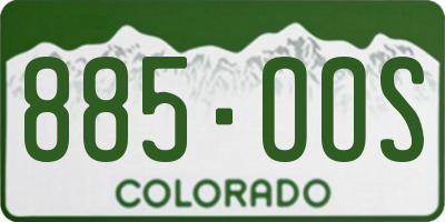 CO license plate 885OOS